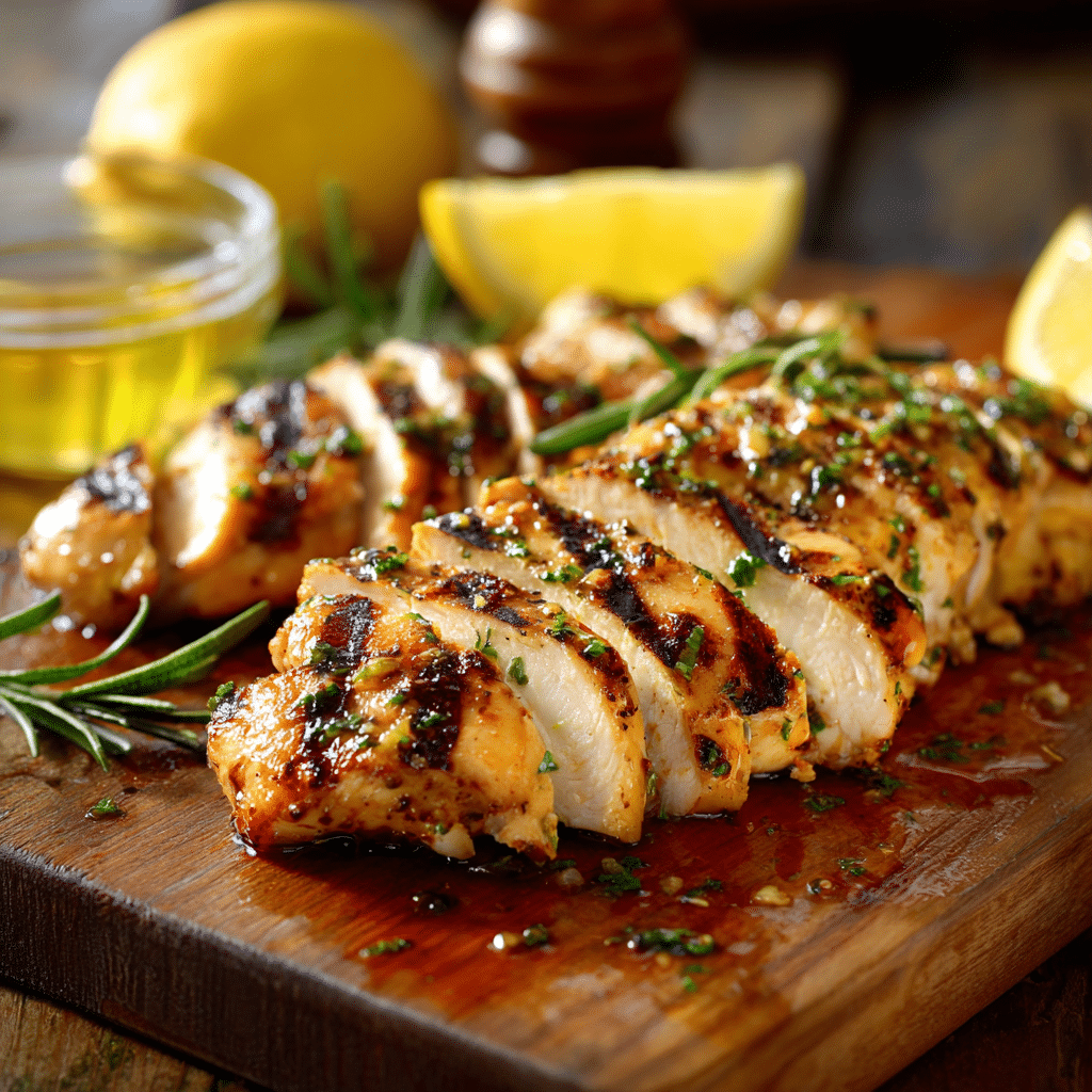 Grilled chicken sliced for wrap meal prep