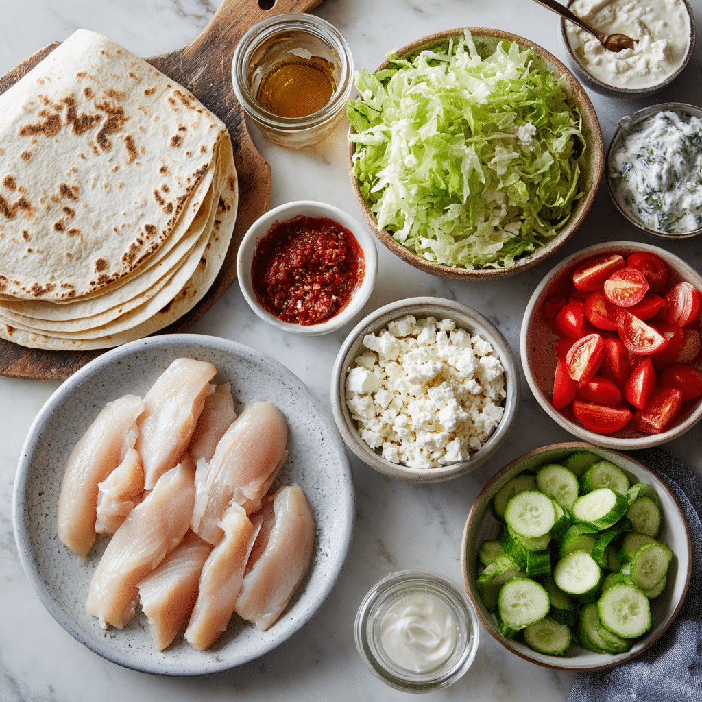 grilled chicken wrap recipe ingredients