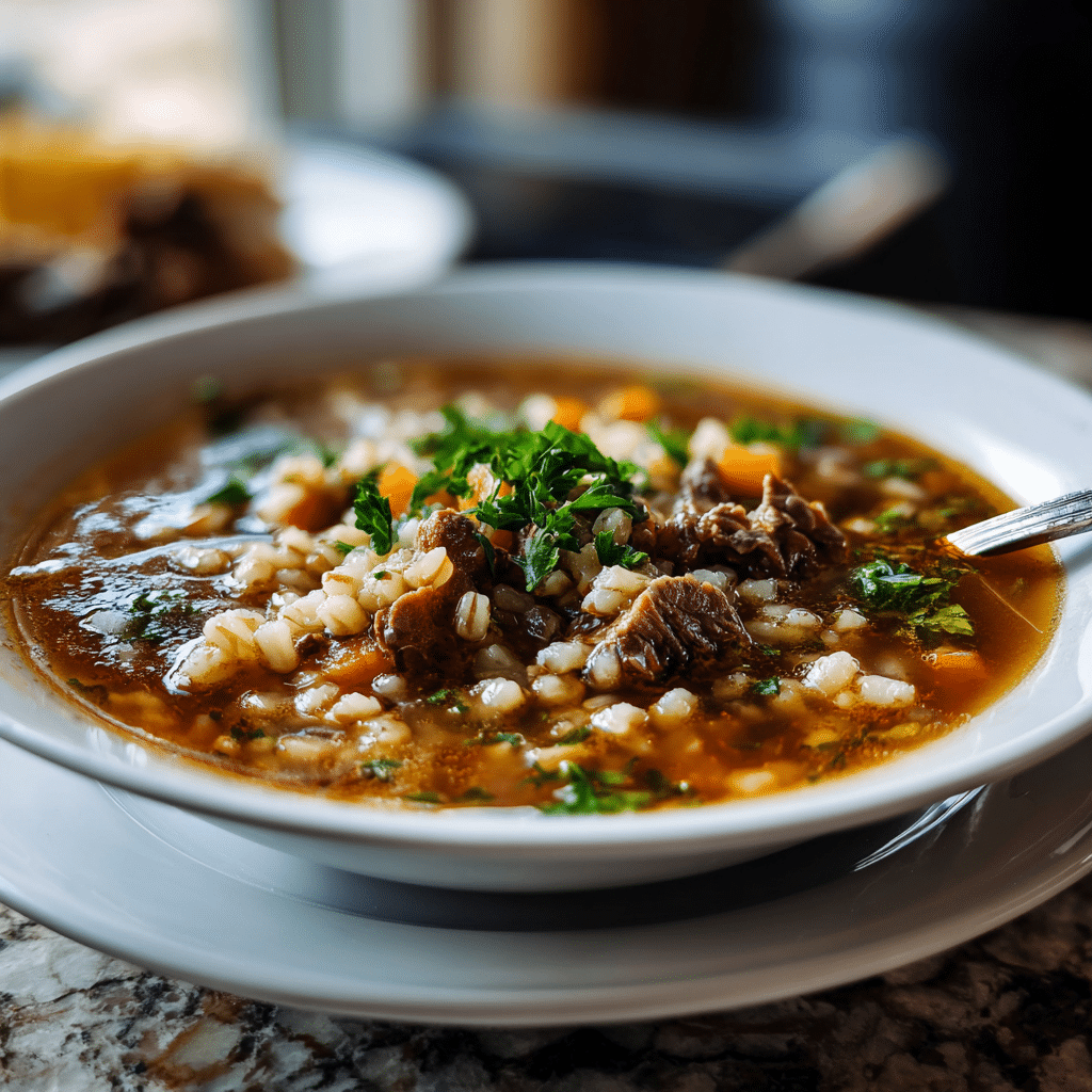 featured crockpot beef barley soup recipe