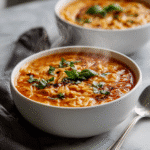 Cozy Chicken Orzo Tomato Soup