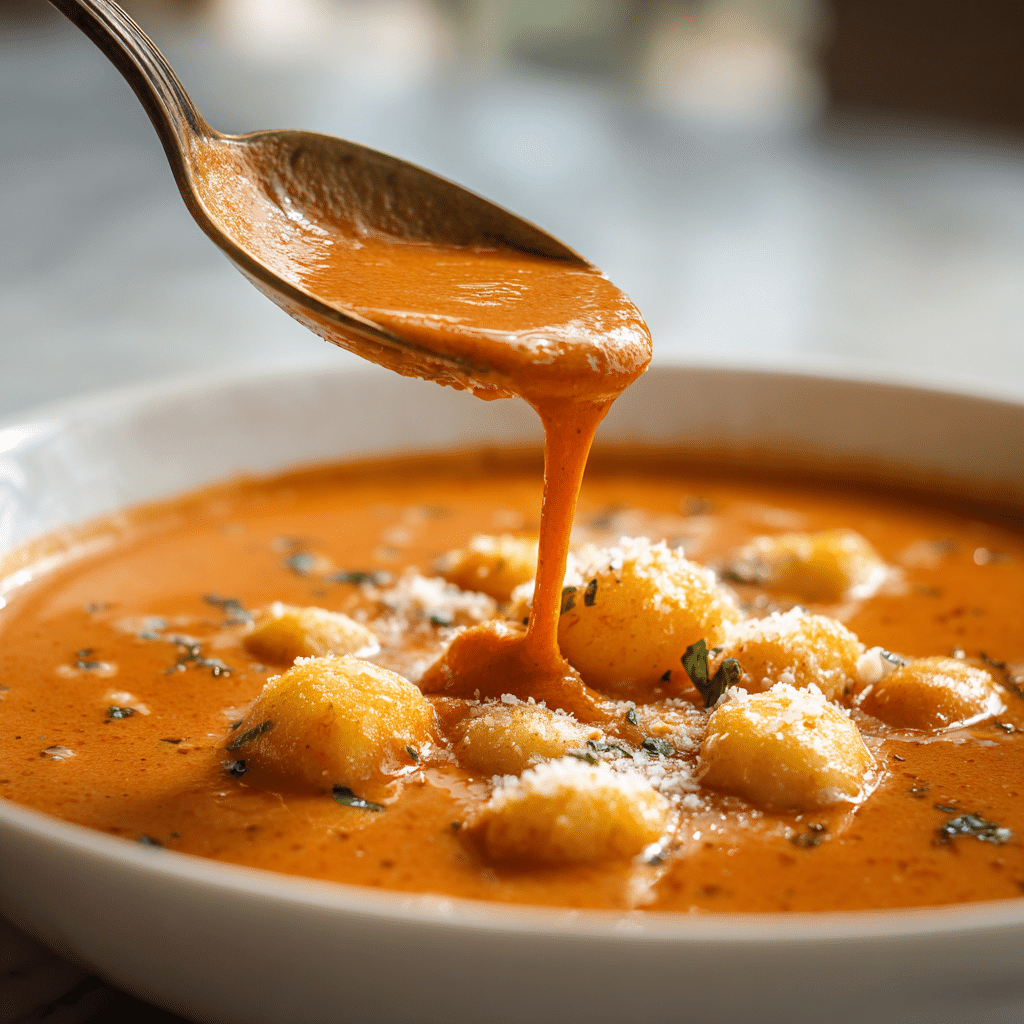 creamy tomato gnocchi soup featured image