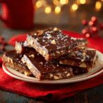Easy holiday toffee recipe with nuts and chocolate