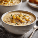 simple potato soup recipe featured image creamy bowl