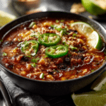 Best ever taco soup cooking on stovetop
