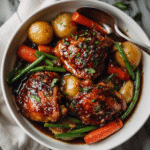 featured honey garlic chicken and veggies slow cooker