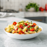 High Protein Caprese Pasta Salad