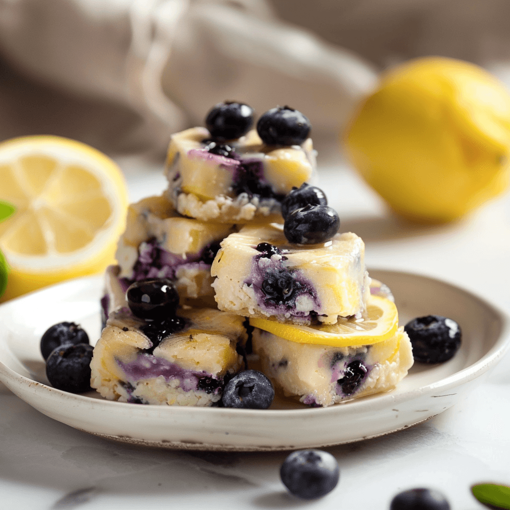 Lemon Blueberry Cottage Cheese Protein Bite Recipe
