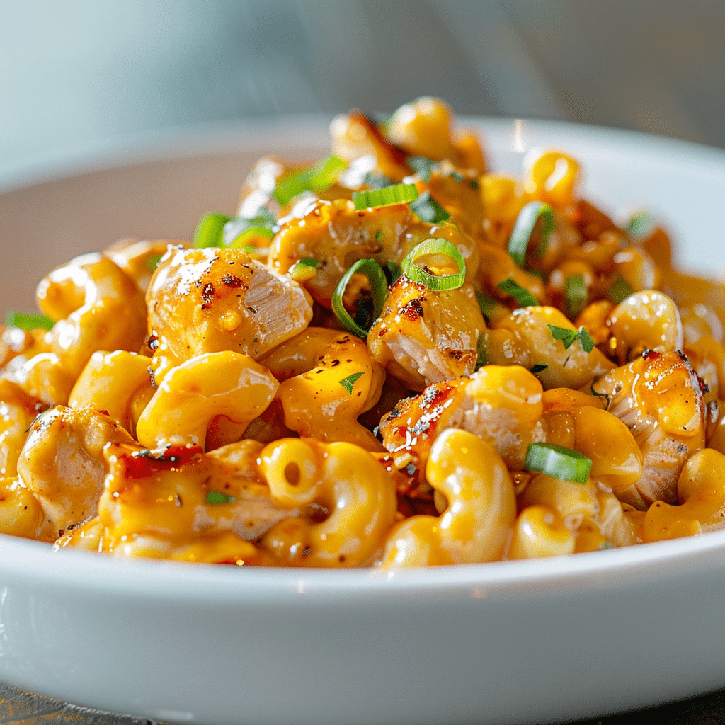 Honey BBQ Chicken Mac and Cheese 58g of Protein Recipe