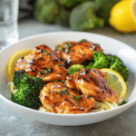 Cowboy Butter Lemon Bowtie Chicken with Broccoli