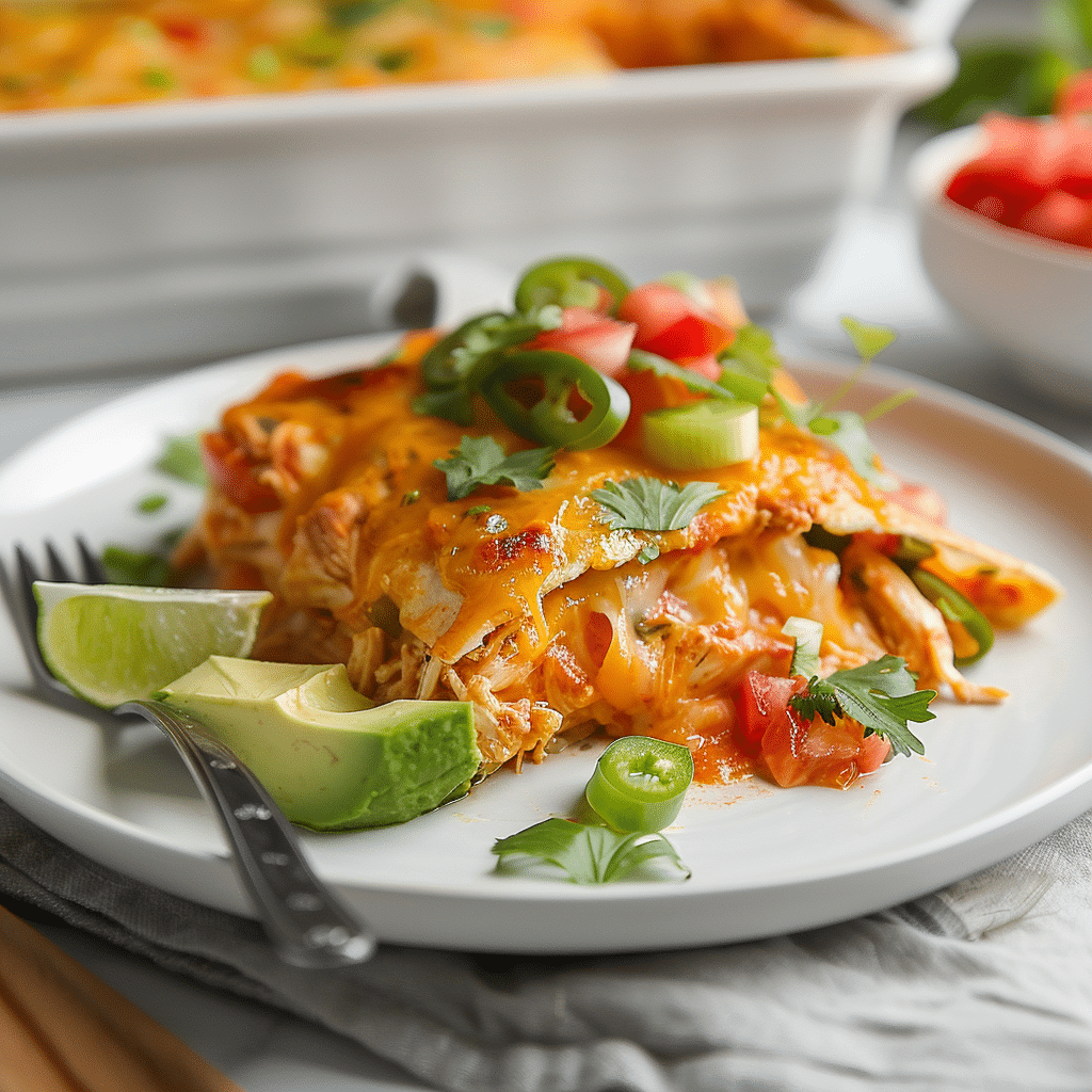 Easy Chicken Burrito Casserole Recipe