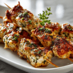 Garlic Parmesan Chicken Skewers Recipe