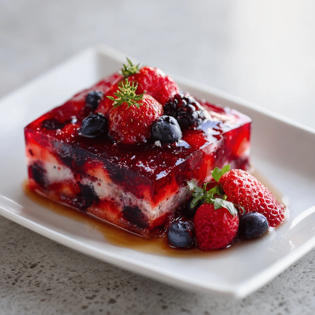 Summer Berry Jello Lasagna Recipe