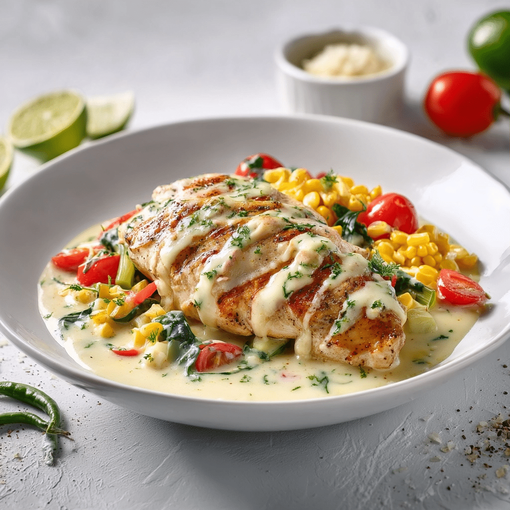 Mexican Chicken with Cheese Sauce