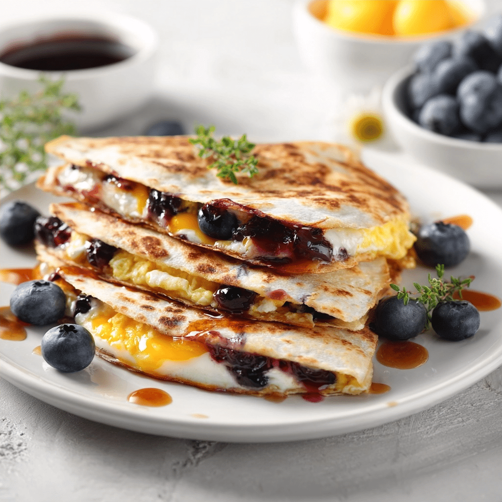 Blueberry Breakfast Quesadilla Recipe: Healthy 5-Minute Meal
