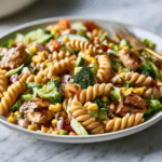 High Protein BBQ Chicken Pasta Salad – Summer Meal Prep Made Easy