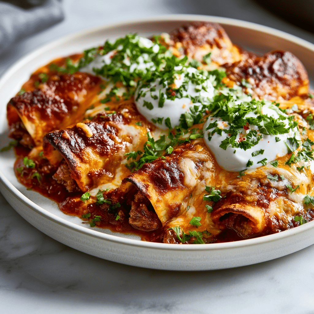 The Best Ground Beef Enchiladas Recipe