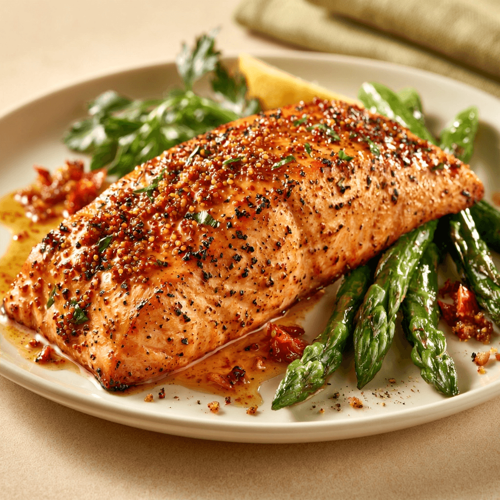 Air Fryer Honey Mustard Salmon Recipe
