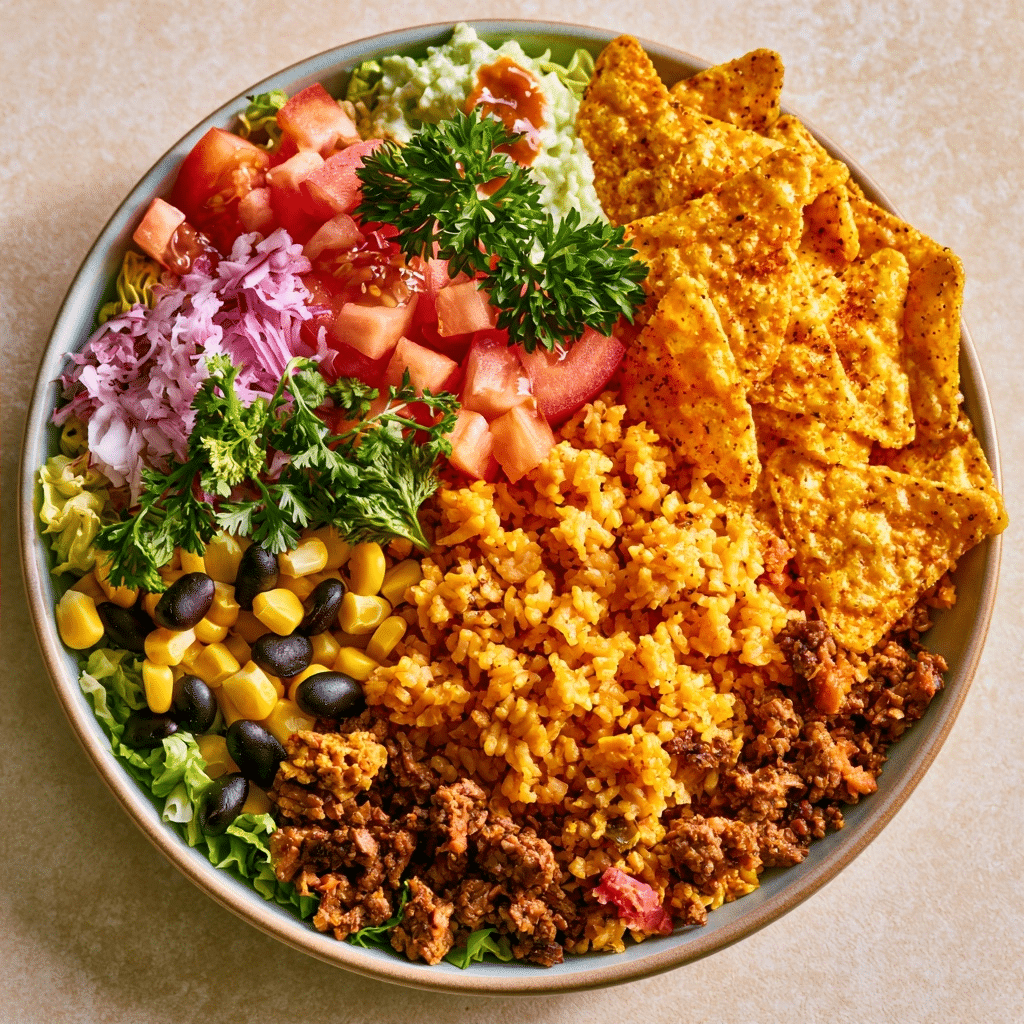 Taco Rice Bowl with Doritos Recipe for Weeknight Dinners