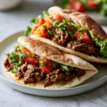 Mediterranean Ground Beef Pita Pockets Recipe