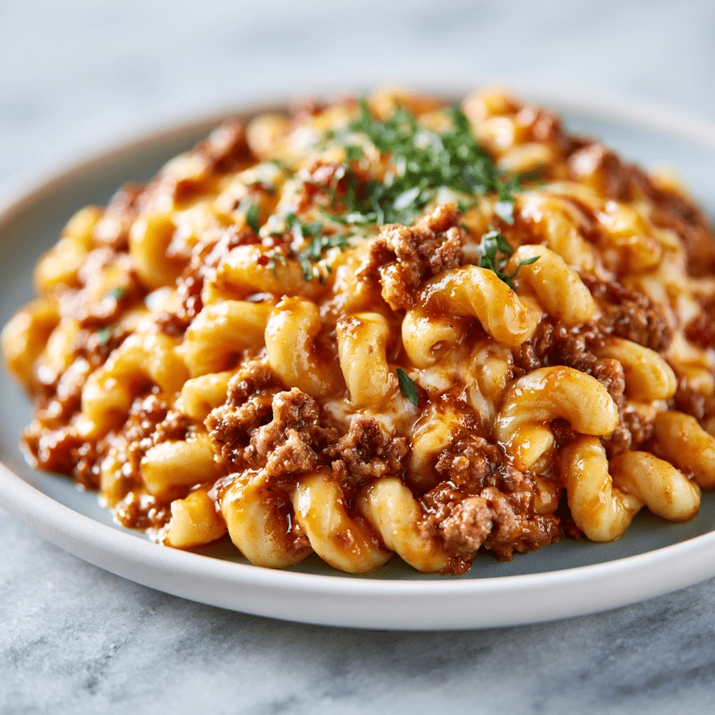 Crock Pot Cheesy Beefy Mac Casserole Recipe