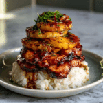 Hawaiian Huli Huli Chicken Stack Recipe