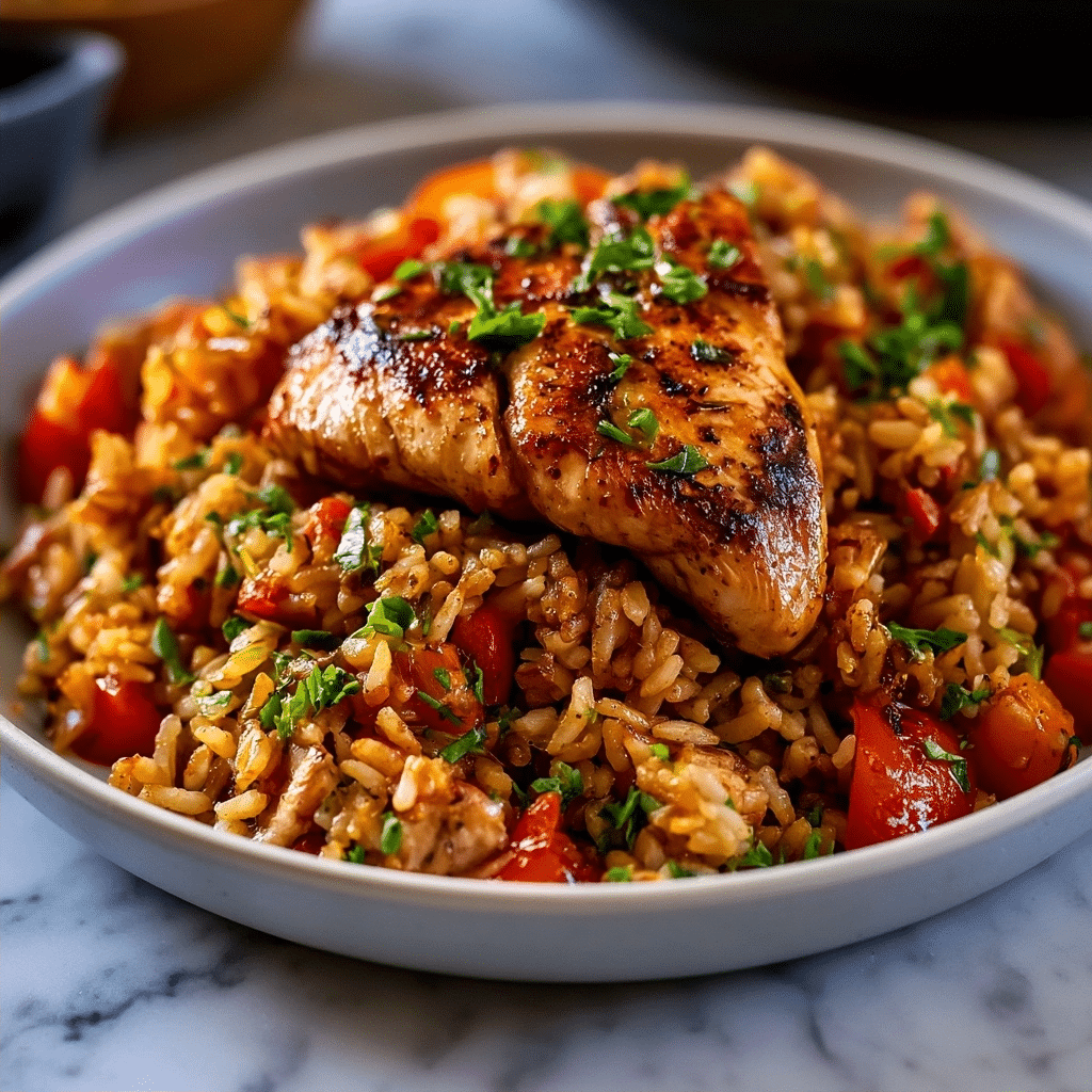 Easy Cajun Chicken and Rice Recipe (40-Minutes)