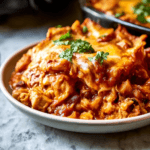 Crockpot Chicken Enchilada Casserole Recipe