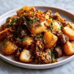 Healthy Loaded Beef and Potato Bake for Easy Family Dinner