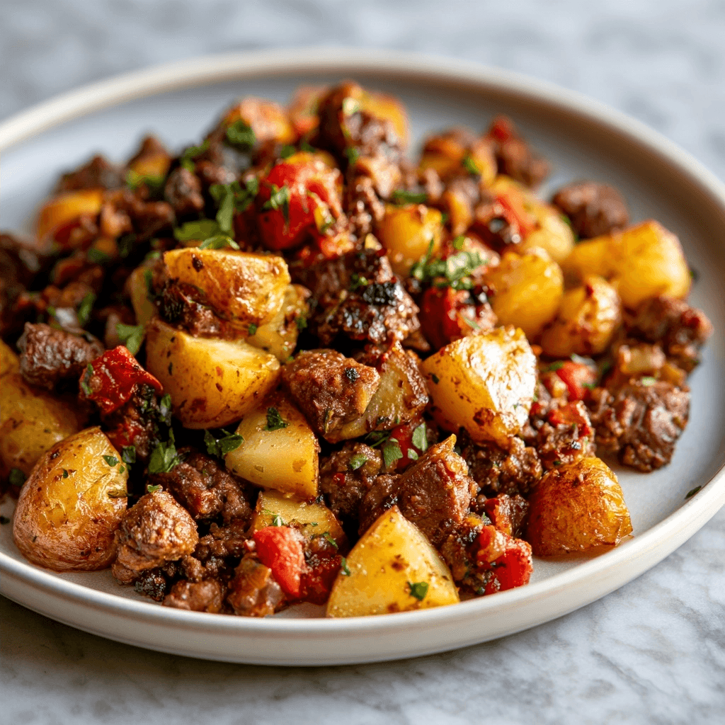 Healthy Loaded Beef and Potato Bake for Easy Family Dinner
