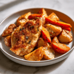 Parmesan Crusted Chicken Sheet Pan Dinner Recipe