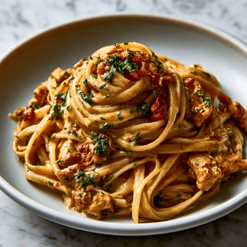35-Minute Creamy Tuscan Chicken Pasta Recipe