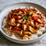 Chicken Fajita Bowl with Rice Recipe