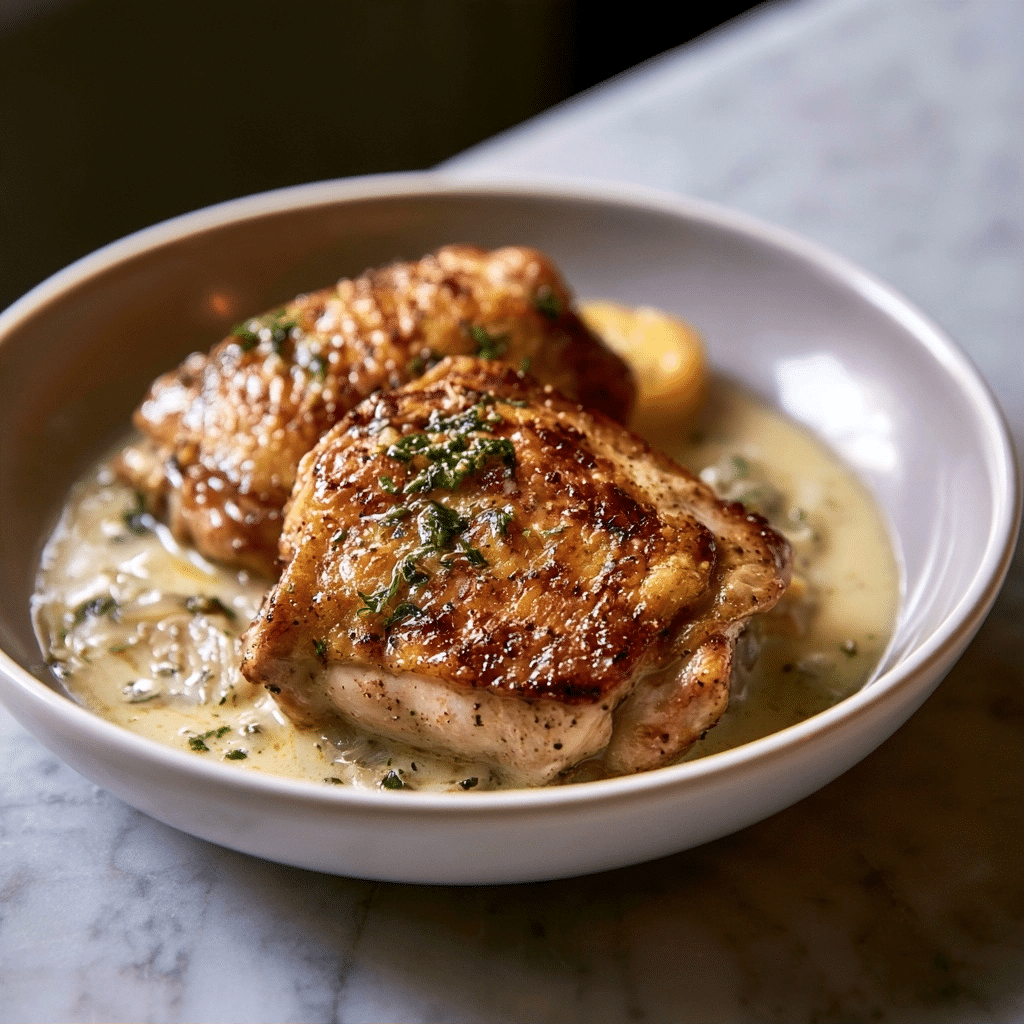 Creamy Lemon and Herb Pot Roasted Chicken Recipe