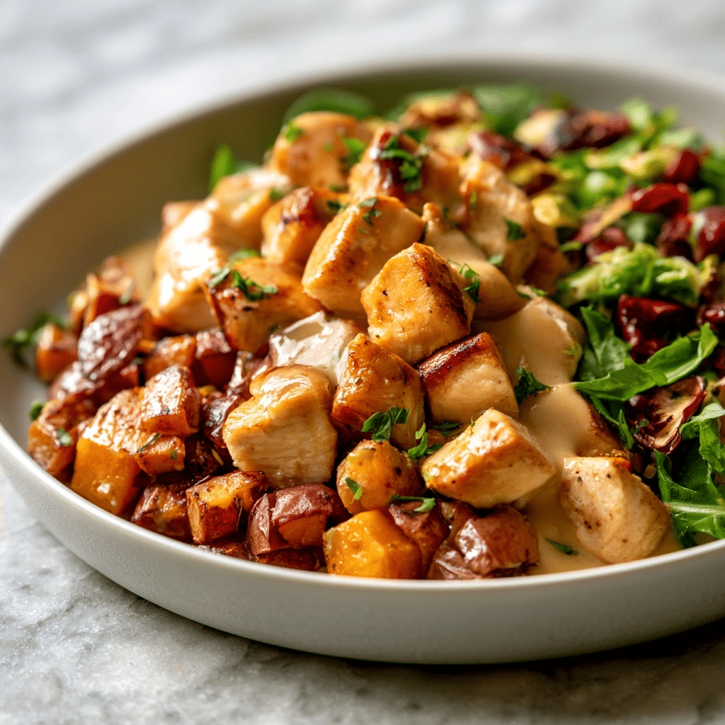 Harvest Chicken Bowls with Maple Dijon Dressing