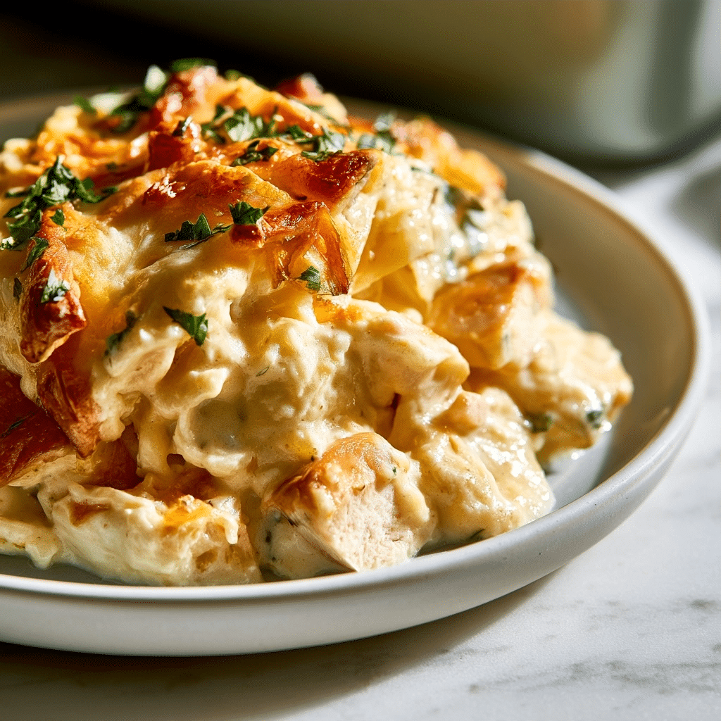 Easy Chicken Alfredo Casserole Recipe: Creamy Comfort In A Pan
