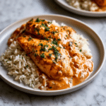 High Protein Creamy Cajun Chicken with Garlic Rice